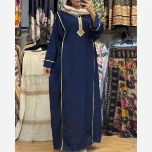 خرید اینترنتی قیمت پیراهن نخی یال یقه گلدوزی تک رنگ فری سایز سایز 40 تا 52