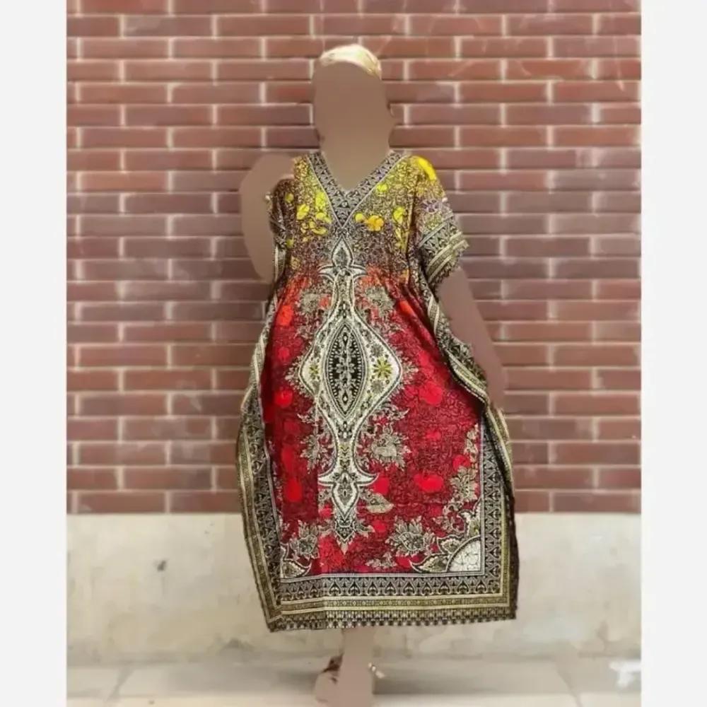 خرید اینترنتی قیمت پانچ هندی زنانه جنس سیلک هندی فری سایز قد 135