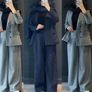 خرید اینترنتی قیمت کت شلوار زنانه مدل آرون جنس دیپلمات پرشیا رنگ بندی متنوع سایز 1 و 2