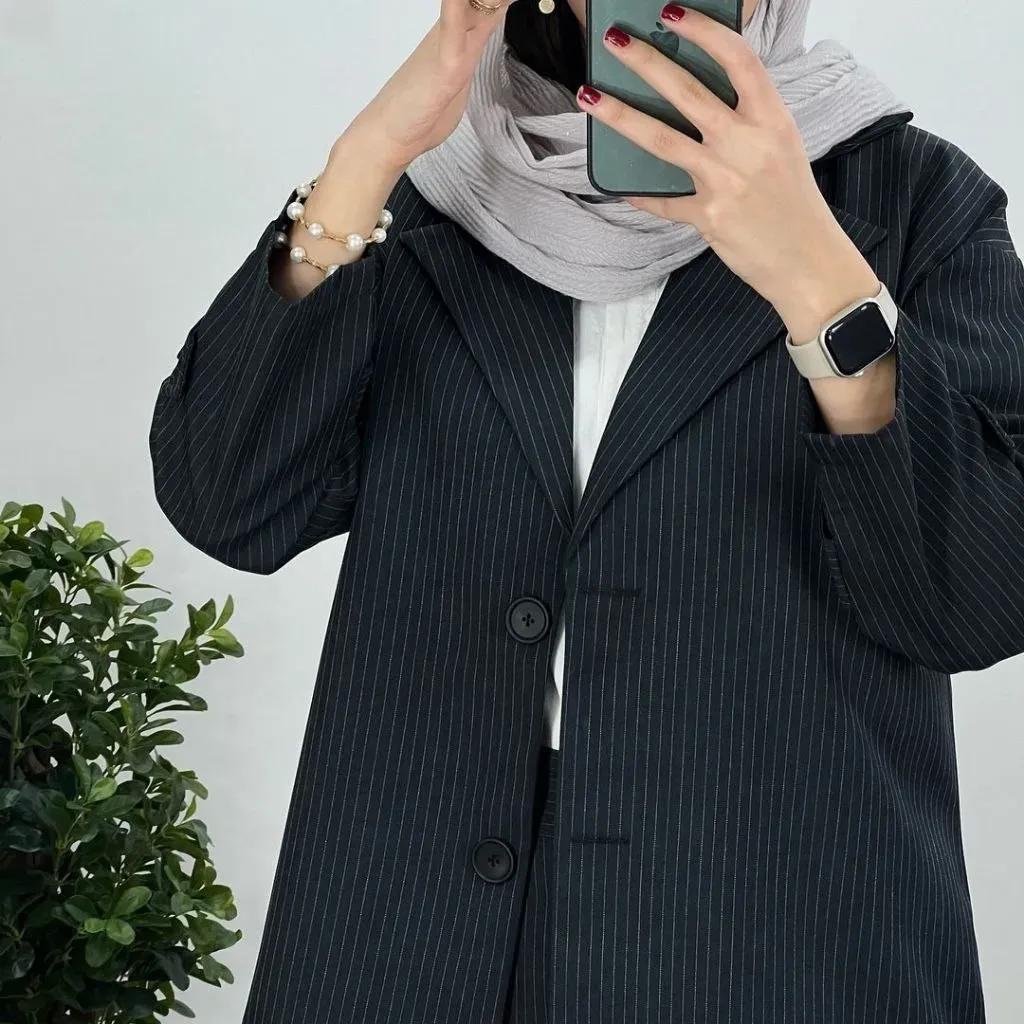 خرید اینترنتی قیمت کت شلوار زنانه دیپلمات پرشیا مدل آسو رنگ مشکی سرمه ای طوسی سایز بزرگ