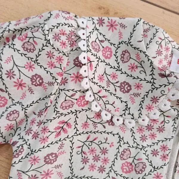 کت و سارافون دخترانه مدل گل بهاری کرپ مازراتی و لنین سایز 1 تا 3