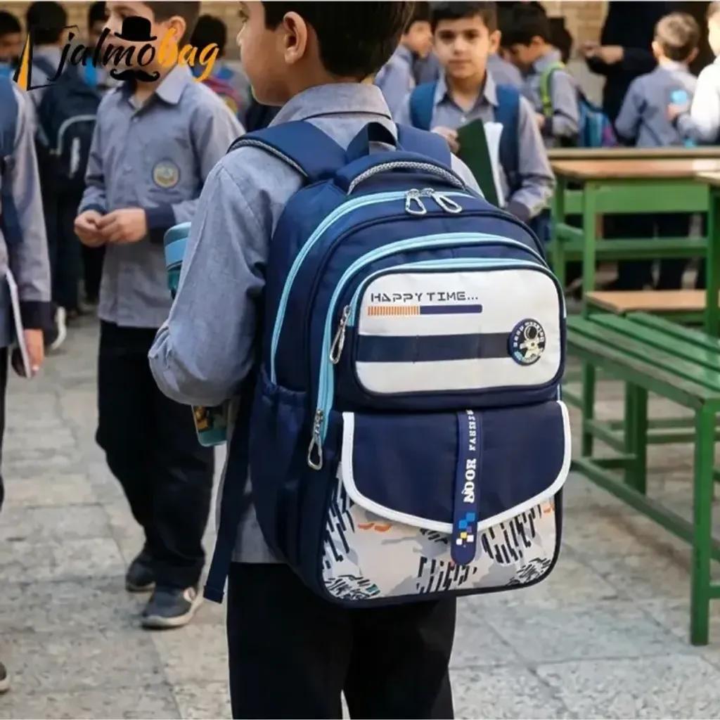 خرید اینترنتی قیمت کوله پشتی مدرسه طرح فضانورد مناسب کلاس اول تا چهارم ضد آب