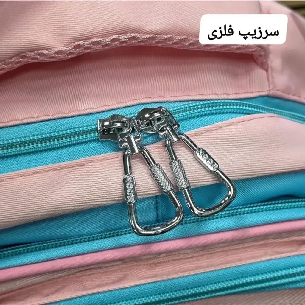 خرید اینترنتی قیمت کوله پشتی مدرسه دخترانه ضد آب پارچه ریپس وارداتی مناسب کلاس اول تا چهارم