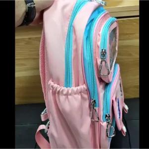 خرید اینترنتی قیمت کوله پشتی دخترانه کرومی ضد آب مناسب کلاس اول تا چهارم طبی و جادار