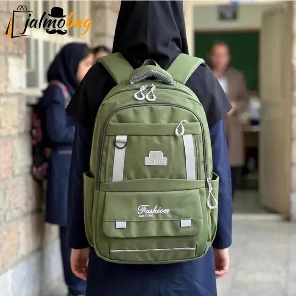 خرید اینترنتی قیمت کوله پشتی اسپرت سبک پارچه کجراه خارجی ضد تعریق مناسب سوم ابتدایی به بالا