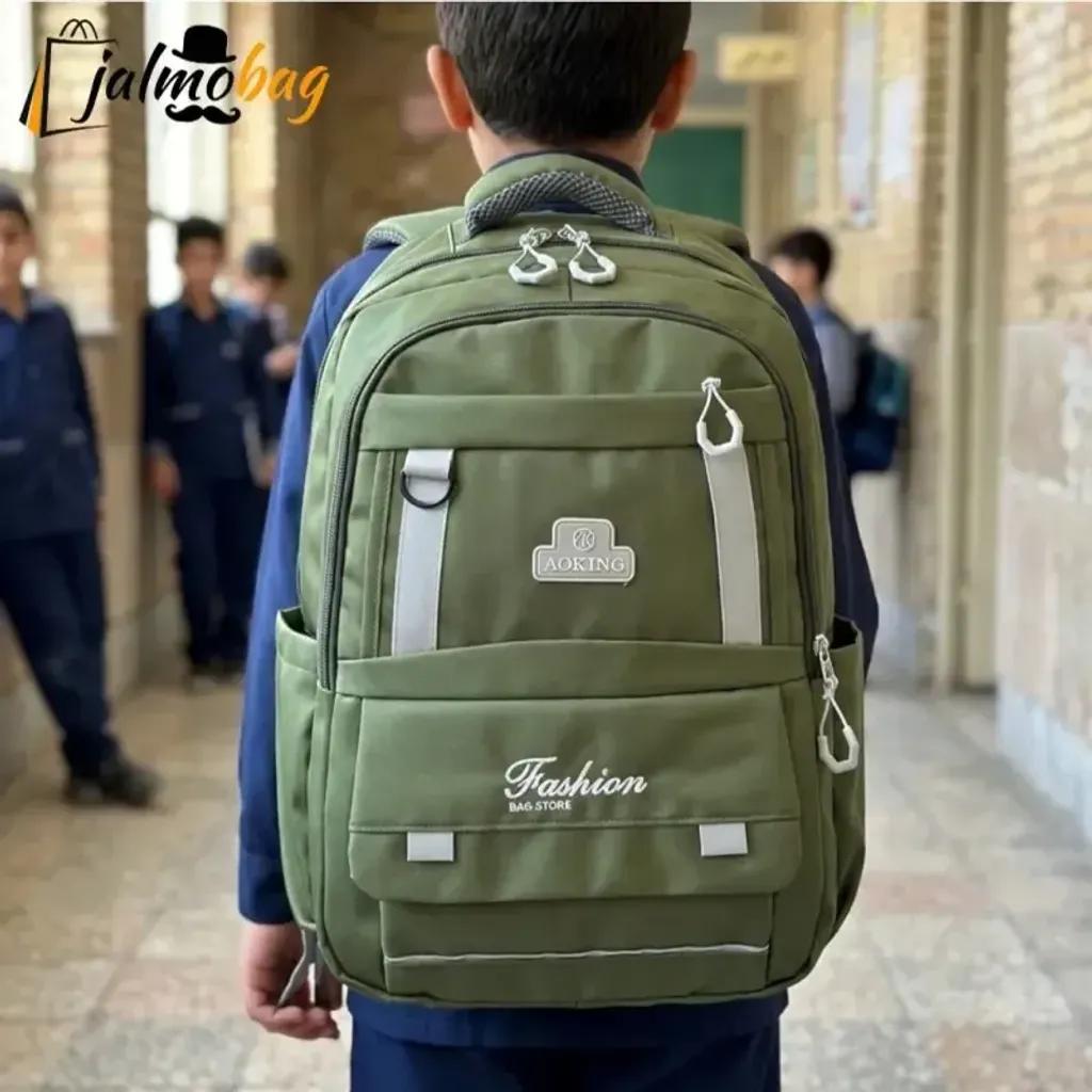 خرید اینترنتی قیمت کوله پشتی اسپرت سبک پارچه کجراه خارجی ضد تعریق مناسب سوم ابتدایی به بالا