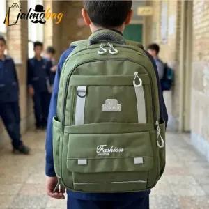 خرید اینترنتی قیمت کوله پشتی اسپرت سبک پارچه کجراه خارجی ضد تعریق مناسب سوم ابتدایی به بالا