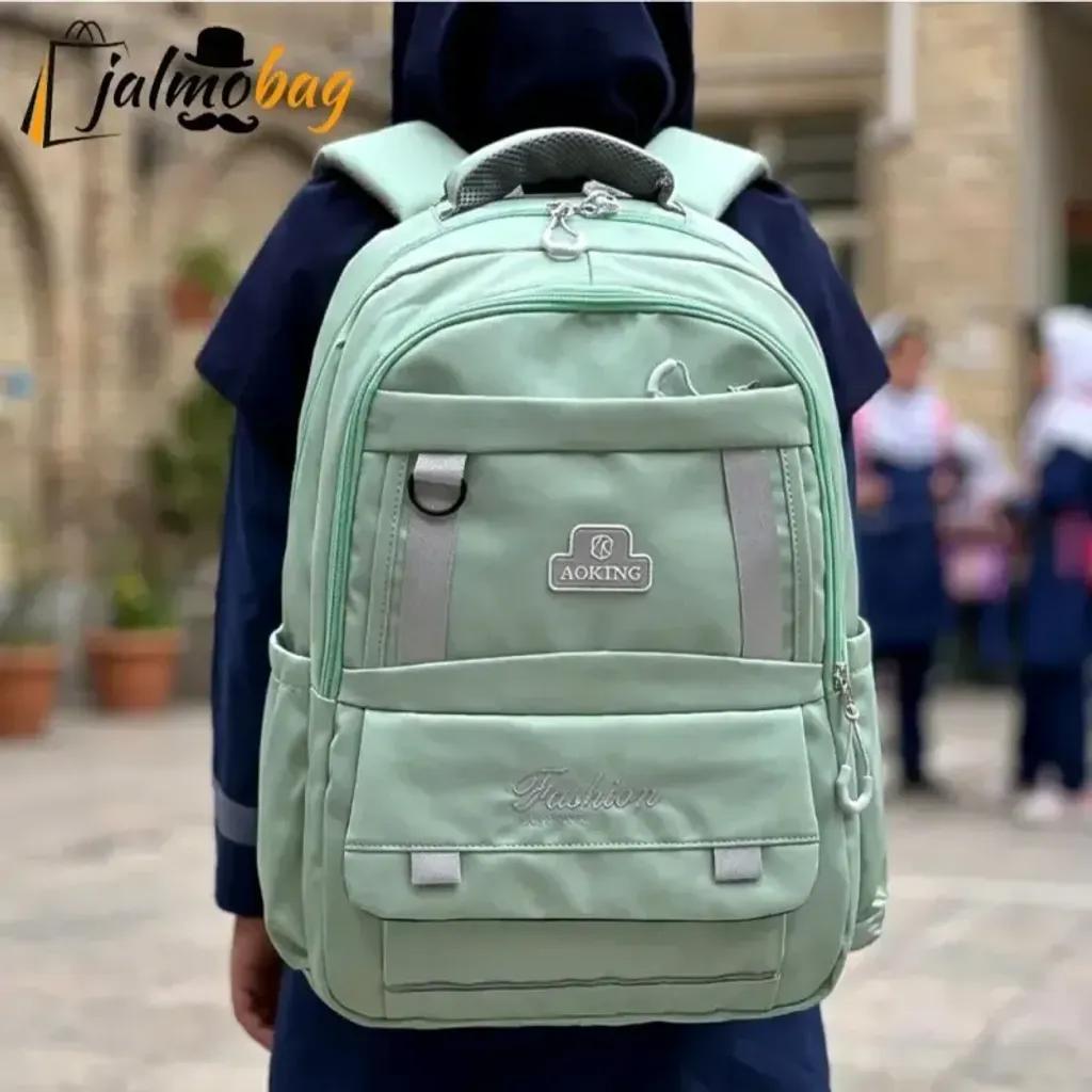 خرید اینترنتی قیمت کوله پشتی اسپرت سبک پارچه کجراه خارجی ضد تعریق مناسب سوم ابتدایی به بالا