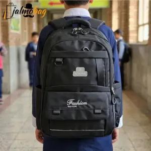 خرید اینترنتی قیمت کوله پشتی اسپرت سبک پارچه کجراه خارجی ضد تعریق مناسب سوم ابتدایی به بالا
