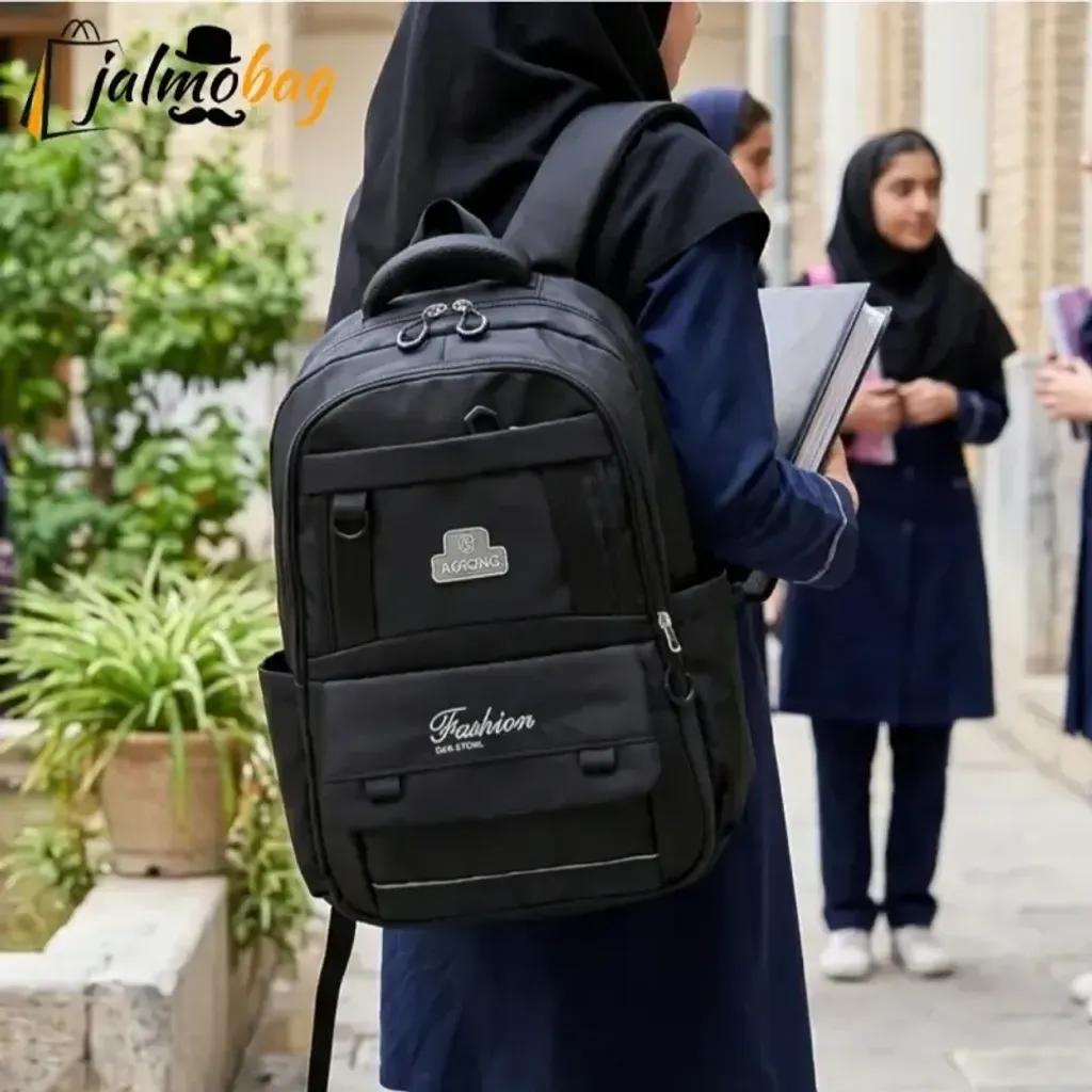 خرید اینترنتی قیمت کوله پشتی اسپرت سبک پارچه کجراه خارجی ضد تعریق مناسب سوم ابتدایی به بالا