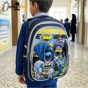 خرید اینترنتی قیمت کوله پشتی مدرسه پسرانه مقطع ابتدایی سه خانه ضدتعریق طرح عکسدار