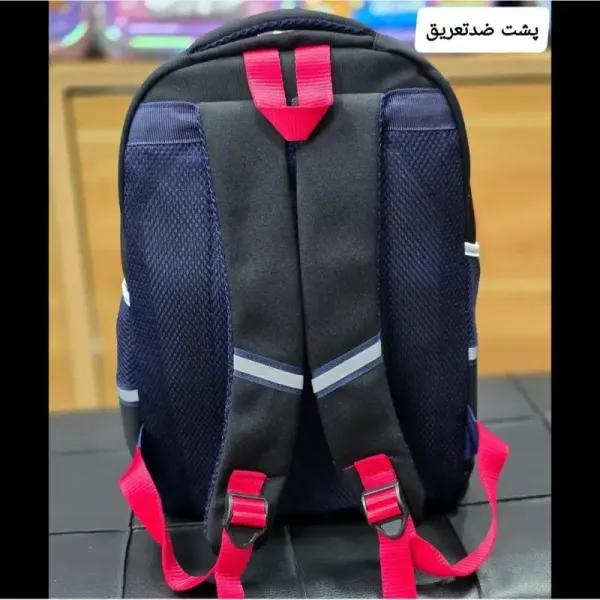 کوله پشتی مدرسه پسرانه مقطع ابتدایی سه خانه ضدتعریق طرح عکسدار