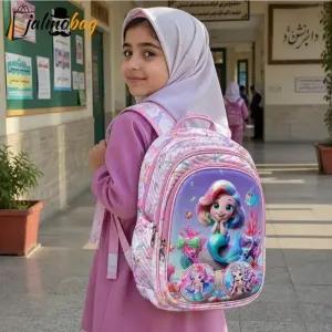 خرید اینترنتی قیمت کوله پشتی دخترانه مقطع ابتدایی عکسدار نشکن ضدتعریق جادار 40x27x16 سانتیمتر