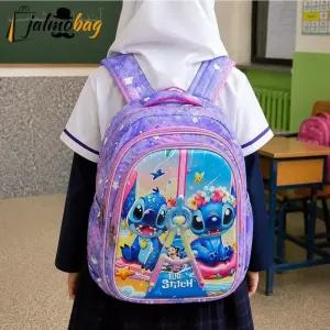 خرید اینترنتی قیمت کوله پشتی دخترانه مقطع ابتدایی عکسدار نشکن ضدتعریق جادار 40x27x16 سانتیمتر