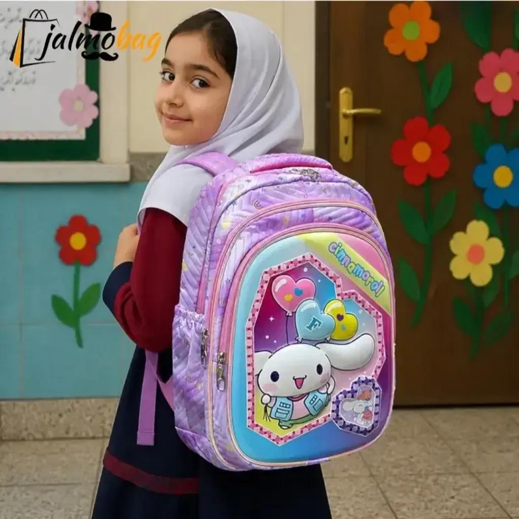 خرید اینترنتی قیمت کوله پشتی دخترانه مقطع ابتدایی عکسدار نشکن ضدتعریق جادار 40x27x16 سانتیمتر