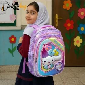 خرید اینترنتی قیمت کوله پشتی دخترانه مقطع ابتدایی عکسدار نشکن ضدتعریق جادار 40x27x16 سانتیمتر