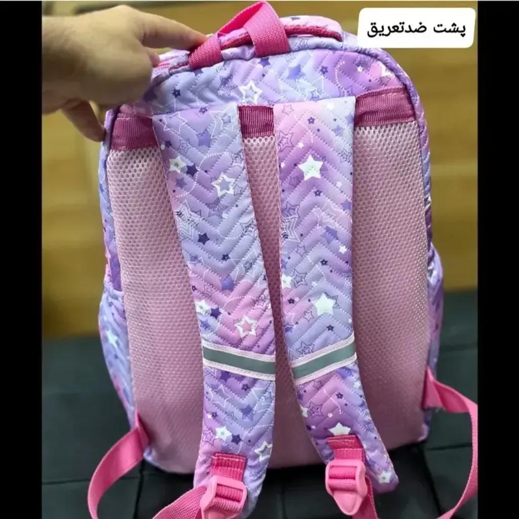 خرید اینترنتی قیمت کوله پشتی دخترانه مقطع ابتدایی عکسدار نشکن ضدتعریق جادار 40x27x16 سانتیمتر