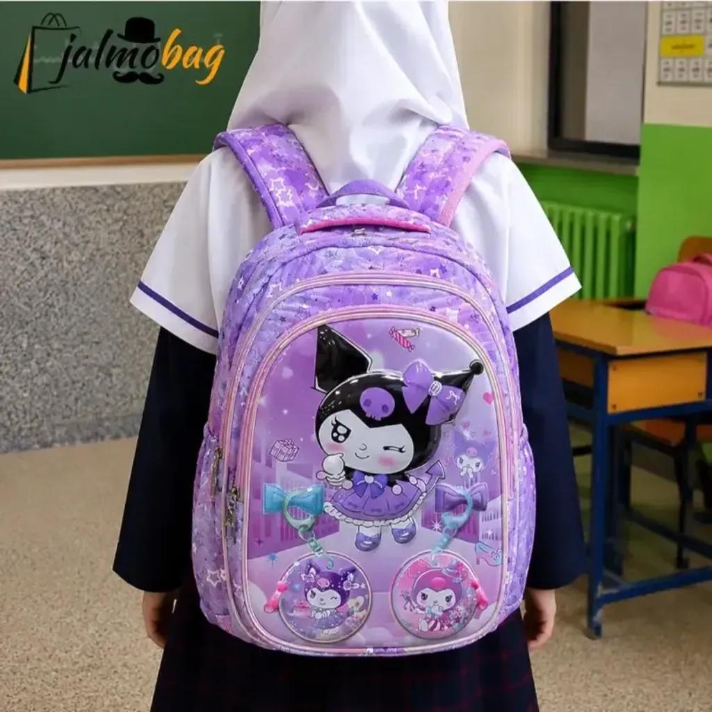 خرید اینترنتی قیمت کوله پشتی دخترانه مقطع ابتدایی عکسدار نشکن ضدتعریق جادار 40x27x16 سانتیمتر