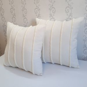 مشخصات کاور کوسن پانچ دوزی طرح خطی هر عدد بدون الیاف