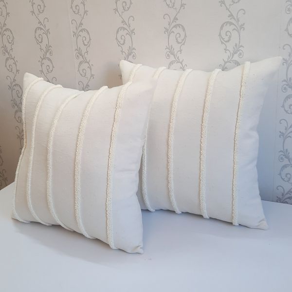 کاور کوسن پانچ دوزی طرح خطی هر عدد بدون الیاف