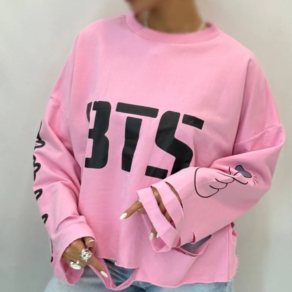 خرید آنلاین لانگ اسلیو زاپدار BTS زنانه