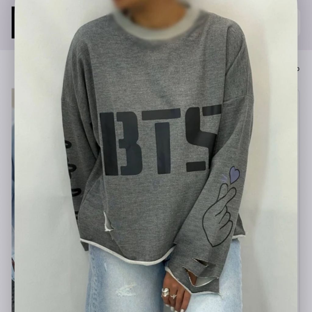 خرید آنلاین لانگ اسلیو زاپدار BTS زنانه