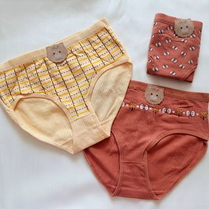 شورت عروسکی زنانه کبریتی نخ پنبه بسته 3 عددی