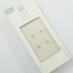 مشخصات پک دو جفتی گوشواره گلگوش نقره عیار 925 نگین دار کد 004