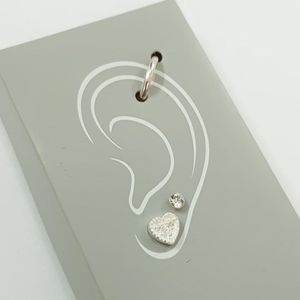 پک گوشواره گلگوش و پیرسینگ گوش نقره عیار 925 ، کد 005