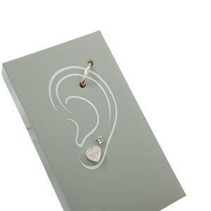 پک گوشواره گلگوش و پیرسینگ گوش نقره عیار 925 ، کد 005