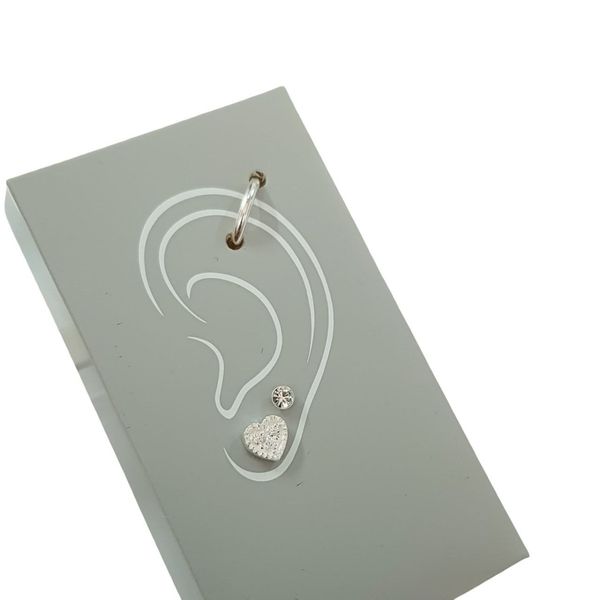 پک گوشواره گلگوش و پیرسینگ گوش نقره عیار 925 ، کد 005