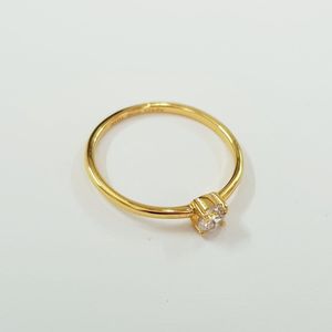 قیمت ارزان انگشتر نقره عیار 925 تک نگین با آبکاری طلا ، کد 006