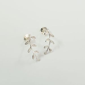 خرید آنلاین گوشواره نقره عیار 925 طرح برگ ، ساخت کشور تایلند ، کد 010