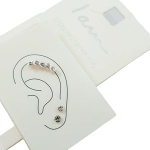 پک گوشواره گلگوش و پیرسینگ گوش نقره عیار 925 ، کد 023