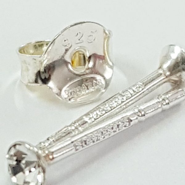 پک گوشواره گلگوش و پیرسینگ گوش نقره عیار 925 ، کد 023