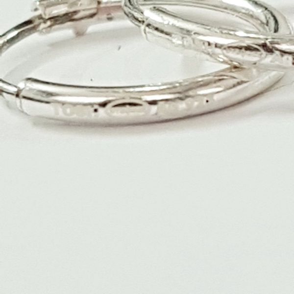 گوشواره حلقه ای ساده نقره عیار 925 ، ساخت کشور تایلند ، کد 024