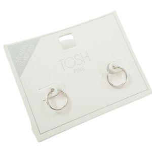 گوشواره حلقه ای ساده نقره عیار 925 ، ساخت کشور تایلند ، کد 024