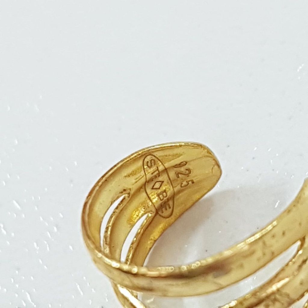 قیمت ارزان پک گوشواره  و ایرکاف نقره عیار 925 با آبکاری طلا ، ساخت تایلند ، کد 027
