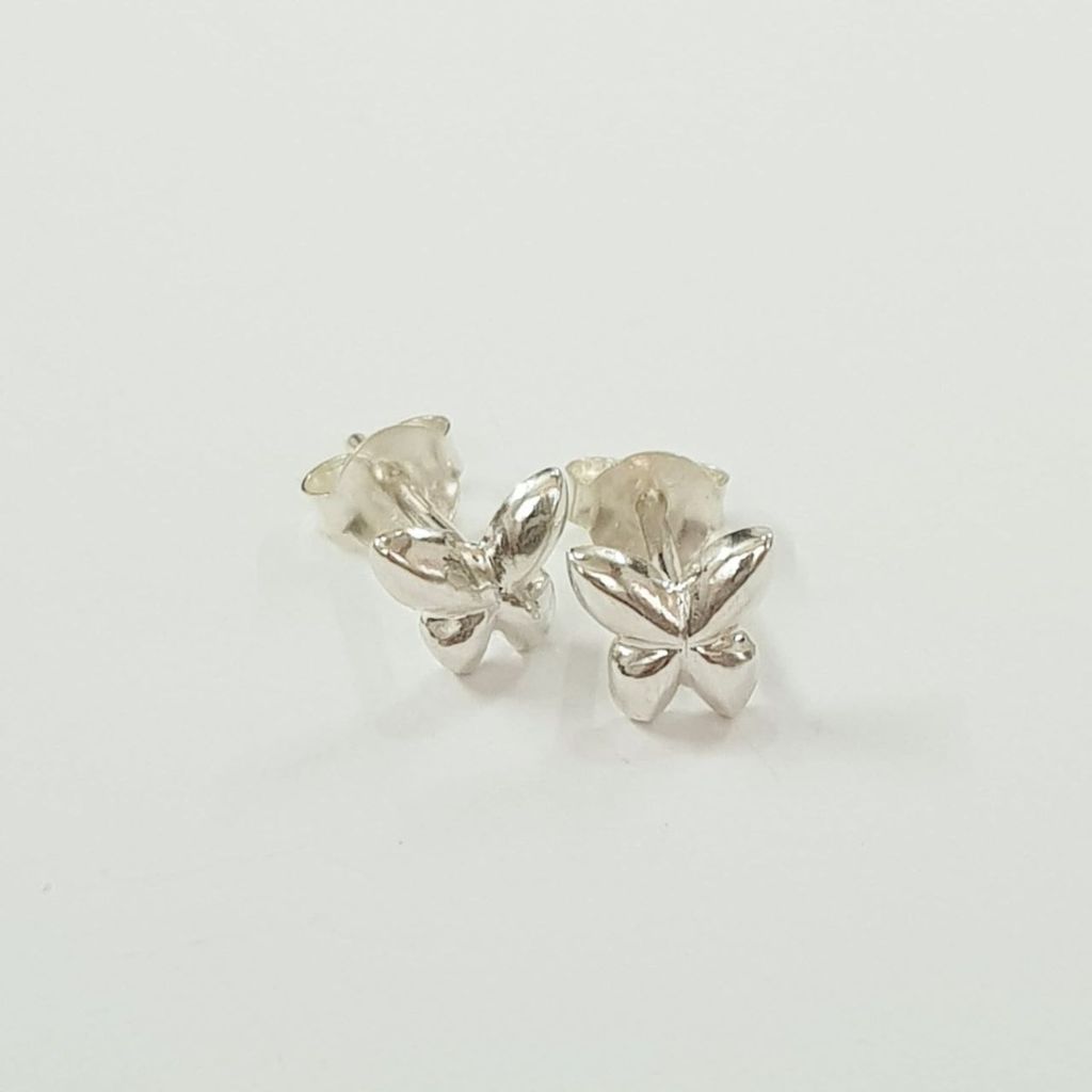 فروش اینترنتی گوشواره طرح پروانه نقره عیار 925 ، ساخت تایلند ، عیار حک شده  کد 030