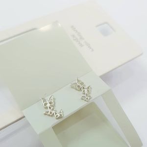فروش اینترنتی گوشواره گلگوش  طرح پروانه نقره عیار 925 ، ساخت تایلند ، کد 034