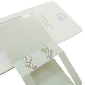 گوشواره گلگوش  طرح پروانه نقره عیار 925 ، ساخت تایلند ، کد 034