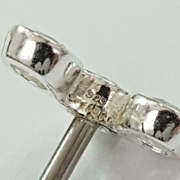 پیرسینگ گوش پیچی نقره عیار 925 ، ساخت تایلند ، عیار حک شده ، کد 035