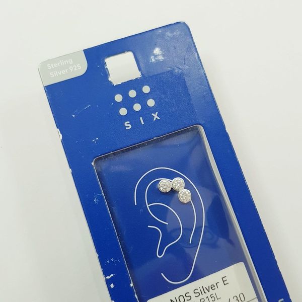پیرسینگ گوش پیچی نقره عیار 925 ، ساخت تایلند ، عیار حک شده ، کد 035