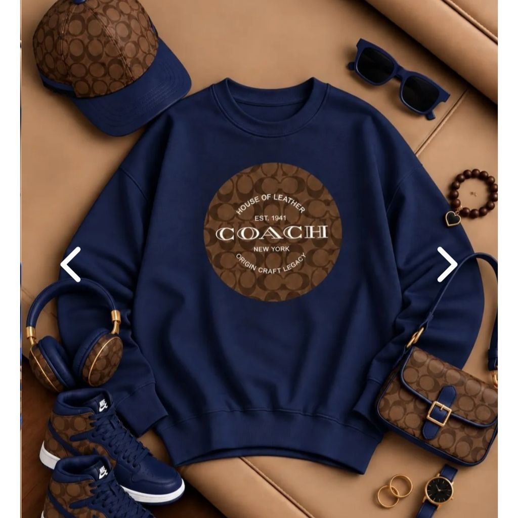 خرید آنلاین دورس تو کرکی یقه گرد کاپلی coach کد 80762