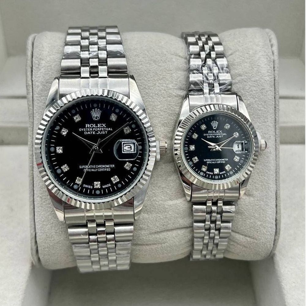 خرید انلاین ساعت مردانه و زنانه رولکس Rolex دیت جاست نقره ای