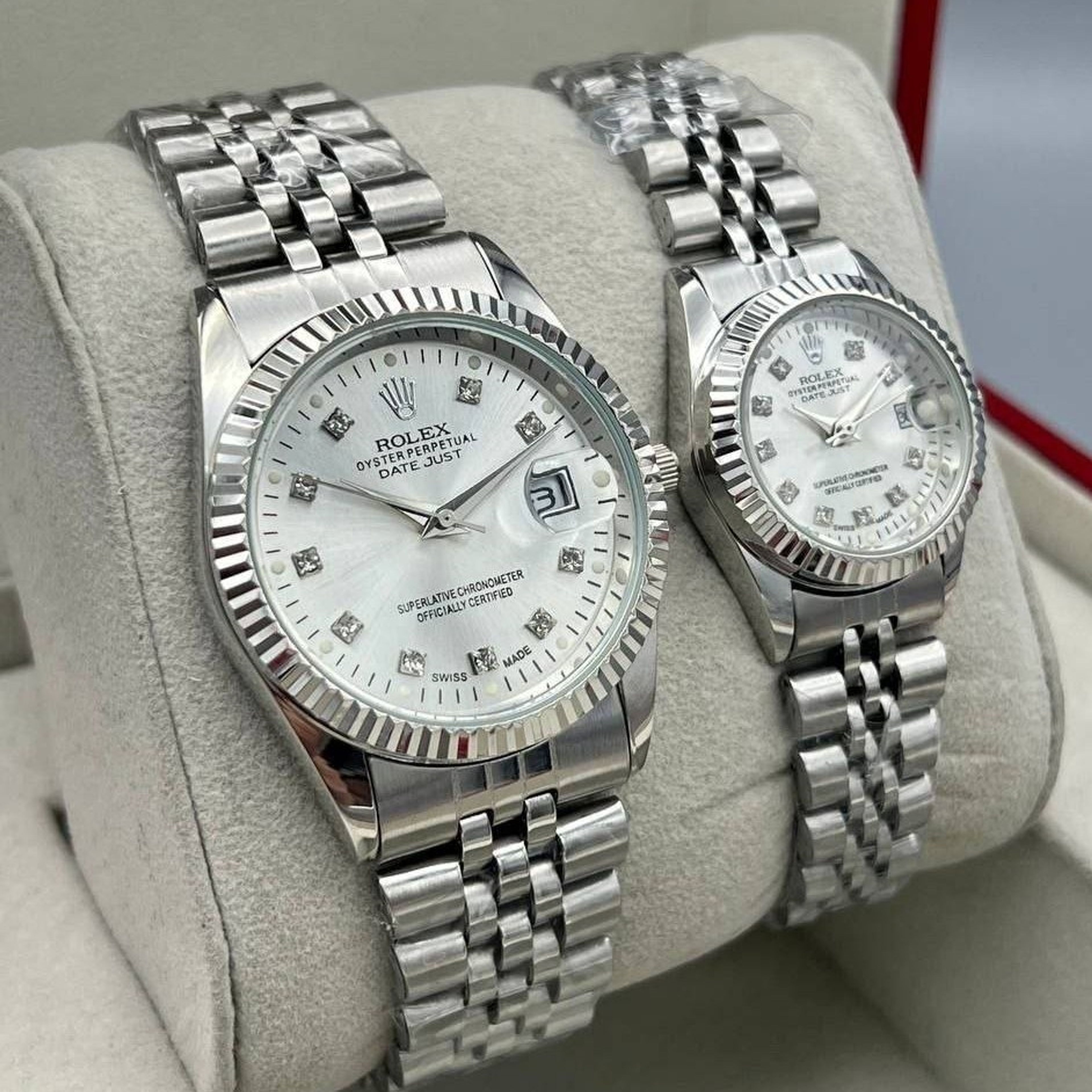 خرید اینترنتی ساعت مردانه و زنانه رولکس Rolex دیت جاست نقره ای