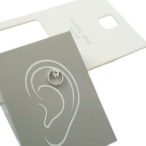 گلگوش نقره عیار 925 نگین دار ، ساخت تایلند ، عیار حک شده ، کد 042