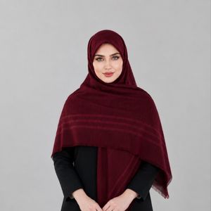 روسری لنین لمه دار رنگ زرشکی قواره 140