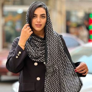 شال پاییزه پلیسه دور دانتل دخترانه