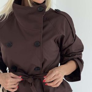 فروش اینترنتی کت بارونی یقه ایستاده کد 120466